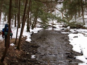 Stream in Hoxie Gorge along trail