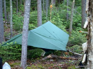 Campsite at pond north of confluence